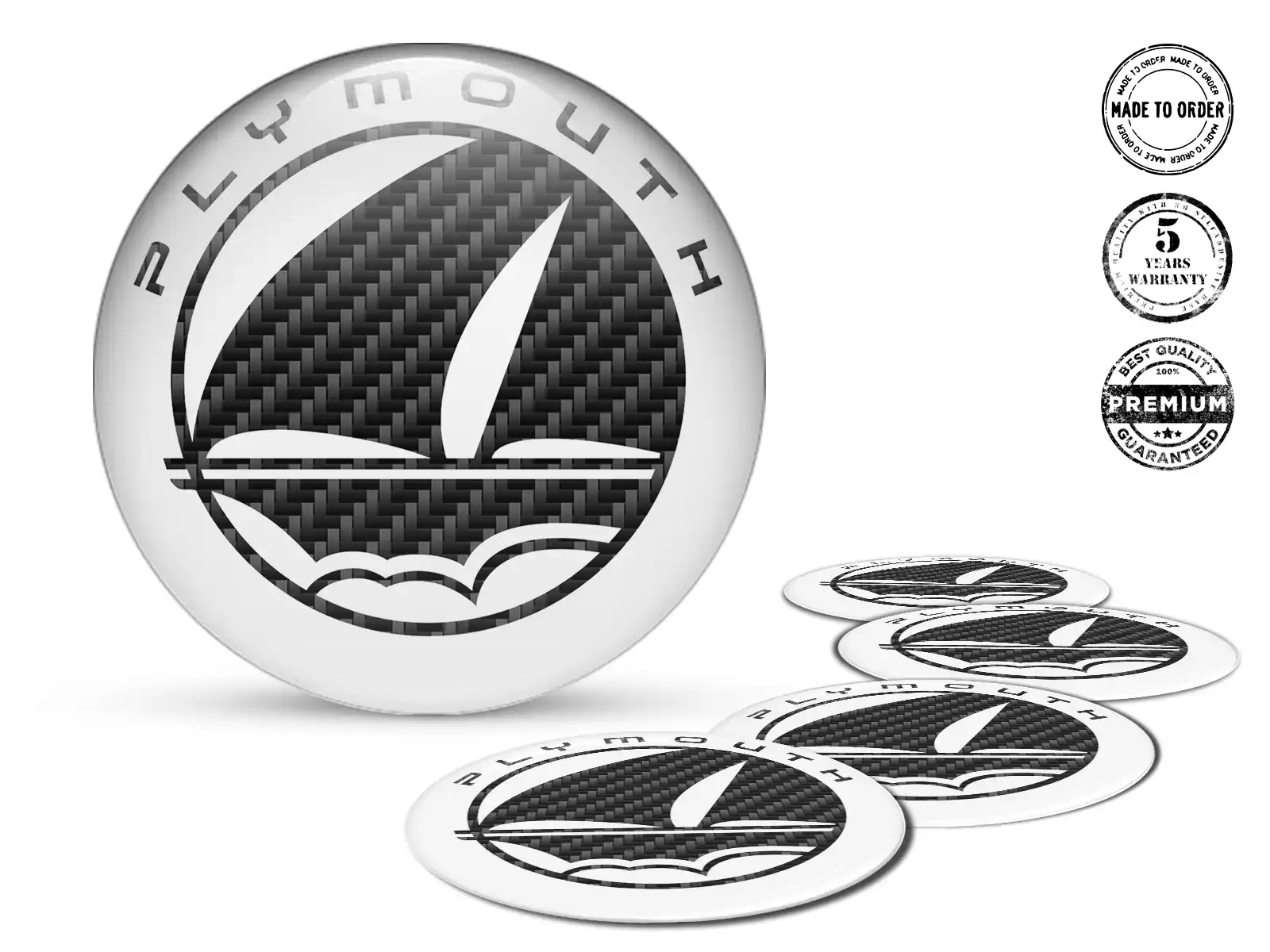 Plymouth Epoxy Dome Aufkleber Luxus Autoembleme